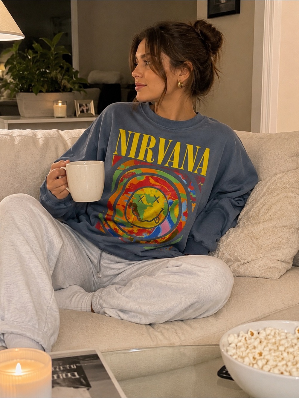Nirvana Graphic Crewneck Sweatshirt – Size Medium